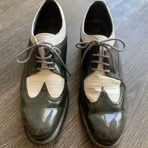 Stacy Baldwin Wingtip Oxford Royal Black and White Shoes